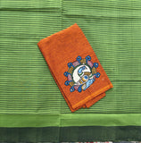 Haridra Handwoven Guntur 120 Count Cotton Saree