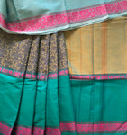 Adarsha - Mubbagam saree with Gandaberunda motifs