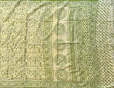 Herbed butter calm mul cotton hand printed saree - The Maggam Collective