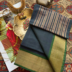 Vibhavari Handwoven Guntur 120 Count Heritage Cotton Saree