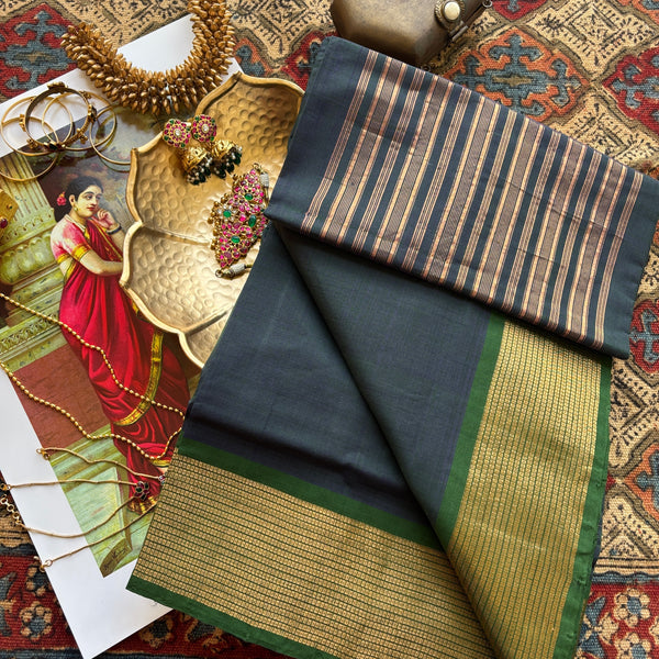 Vibhavari Handwoven Guntur 120 Count Heritage Cotton Saree