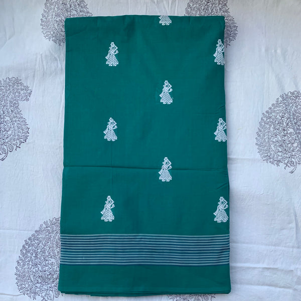 Two birds in hand - handwoven Siddipet gollabhama saree