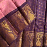 Mudra dancer border zari Kattam Sungudi saree with blouse
