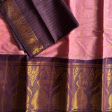 Mudra dancer border zari Kattam Sungudi saree with blouse