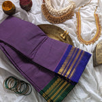 Persephone - Handwoven Gadwal cotton with silk kuttu border