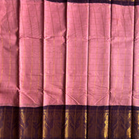 Mudra dancer border zari Kattam Sungudi saree with blouse