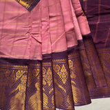 Mudra dancer border zari Kattam Sungudi saree with blouse