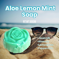 Aloe, lemon and mint handmade soap