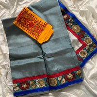Vasuki - pen Kalamkari on silk cotton Mangalgiri