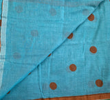 Aurora falls - mul cotton saree with polka dots