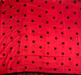 Ladybug - mul cotton saree with polka dots