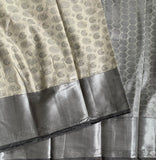 Silver linings - blended silk kanjivaram
