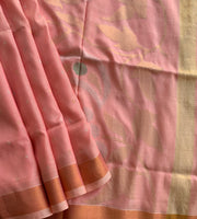 Rasavattha - Watermelon pink pure silk Uppada Jamdani
