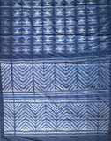 Blue Monday - stitched Shibori mul cotton saree