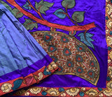 Azhagi - pen Kalamkari on weightless pure silk saree