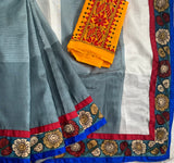 Vasuki - pen Kalamkari on silk cotton Mangalgiri