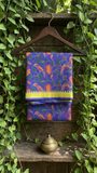 Vyjayanthi printed handwoven Mangalgiri light weight cotton saree with blouse - The Maggam Collective