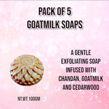 Pack of 5 goatmilk soaps