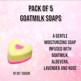 Pack of 5 goatmilk soaps