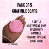Pack of 5 goatmilk soaps