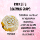 Pack of 5 goatmilk soaps