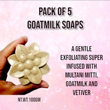Pack of 5 goatmilk soaps