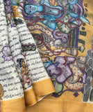 Ramayana pen Kalamkari saree - The Maggam Collective
