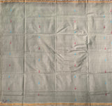 Krishnaveni - handwoven Uppada cotton sari with jamdani inlays