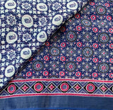 Haseena - linen sari with ajrakh print