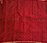 Leela - hand knotted bandhej modal silk saree