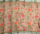 Ananya - Linen saree with floral digital print