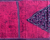 Raspberry swing - kantha embroidery on Batik cotton