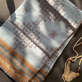 Rajitha Kolam block prints on Chettinad cotton saree