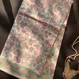 Pooja - Sanganeri block printed mul cotton saree