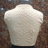 White Hakoba blouse - readymade blouse, sleeveless