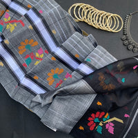 Black for Sankranthi - handwoven Chedi butta saree