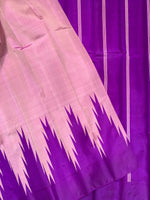 Paramita - Pink and purple temple border Arani silk
