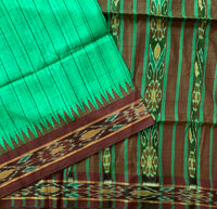 Enchanted Forest- Green Gopalpur Tussar silk saree