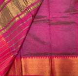 Silent & grey - handwoven Mangalgiri silk sari