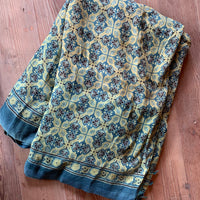 Juhi - hand block printed Ajrakh mangalgiri silk saree