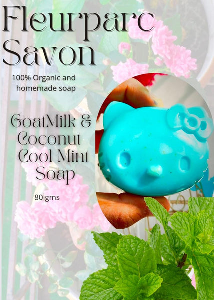 Coconut cool mint handmade baby soap