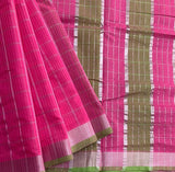 Candy swirls - Handwoven Mangalgiri Cotton saree