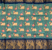 Samajavaragamana - pichwai on Madurai Sungudi saree