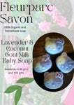 Lavender, coconut and goat milk handmade baby soap