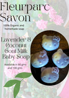 Lavender, coconut and goat milk handmade baby soap