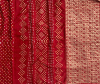 Leela - hand knotted bandhej modal silk saree