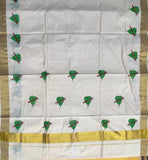 Payaswini - Hand printed Kasavu cotton