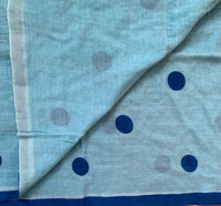 Bubbles - mul cotton saree with polka dots