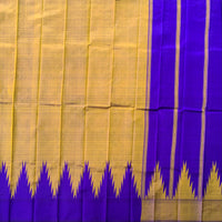 Shrestha - Golden and violet temple border Arani silk