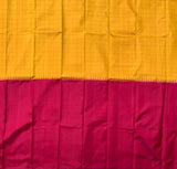 Manjal - yellow and maroon silk kanjivaram